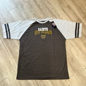 Fanatics Two-Tone Gray New Orleans Saints Short Sleeve Tee